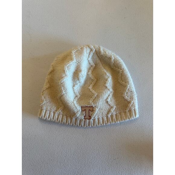 University of Texas Longhorns Cream Knit Beanie Collegiate Licensed - Picture 2 of 4